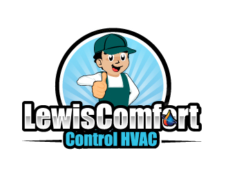 Lewis Comfort Control HVAC logo design by AamirKhan