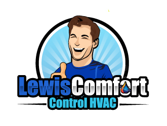 Lewis Comfort Control HVAC logo design by AamirKhan