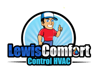 Lewis Comfort Control HVAC logo design by AamirKhan