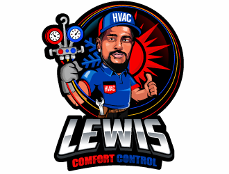 Lewis Comfort Control HVAC logo design by Suvendu