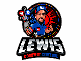 Lewis Comfort Control HVAC logo design by Suvendu