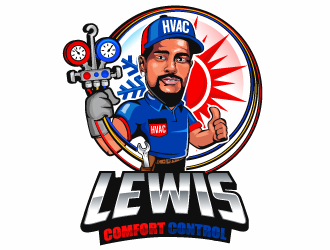 Lewis Comfort Control HVAC logo design by Suvendu