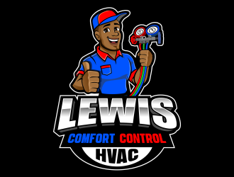 Lewis Comfort Control HVAC logo design by ingepro