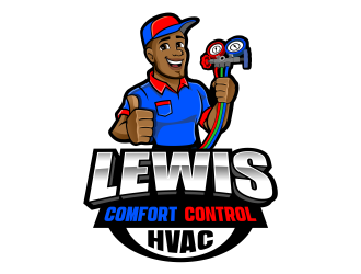 Lewis Comfort Control HVAC logo design by ingepro