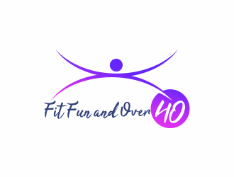 Fit Fun and Over 40 logo design by up2date