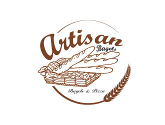 Artisan Bakes, Bagels and Pizza logo design by bayudesain88