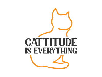 Cattitude is Everything logo design by drifelm