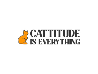 Cattitude is Everything logo design by drifelm
