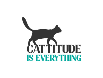 Cattitude is Everything logo design by drifelm