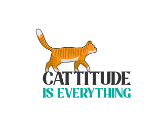 Cattitude is Everything logo design by drifelm