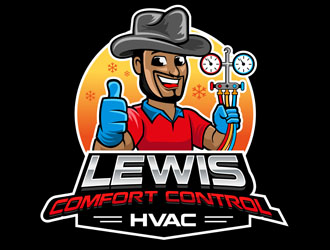 Lewis Comfort Control HVAC logo design by DreamLogoDesign
