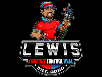 Lewis Comfort Control HVAC logo design by Suvendu