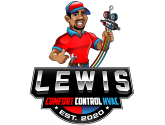 Lewis Comfort Control HVAC logo design by Suvendu