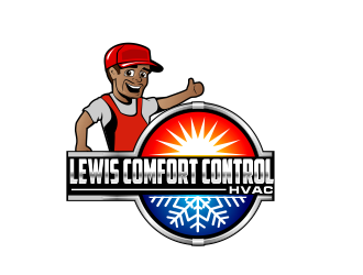 Lewis Comfort Control HVAC logo design by Dhieko