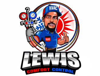 Lewis Comfort Control HVAC logo design by Suvendu