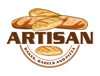 Artisan Bakes, Bagels and Pizza logo design by qqdesigns