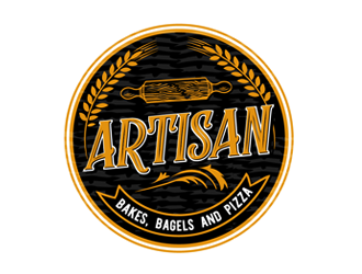 Artisan Bakes, Bagels and Pizza logo design by megalogos