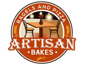 Artisan Bakes, Bagels and Pizza logo design by Suvendu