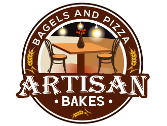 Artisan Bakes, Bagels and Pizza logo design by Suvendu
