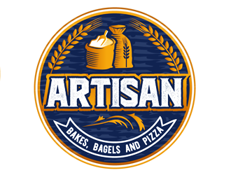 Artisan Bakes, Bagels and Pizza logo design by megalogos