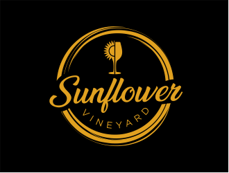 Sunflower Vineyard logo design by MagnetDesign