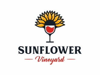 Sunflower Vineyard logo design by Mardhi