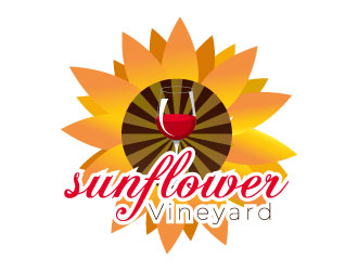 Sunflower Vineyard logo design by aryamaity