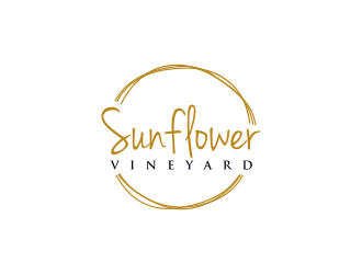 Sunflower Vineyard logo design by GassPoll