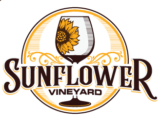 Sunflower Vineyard logo design by LucidSketch
