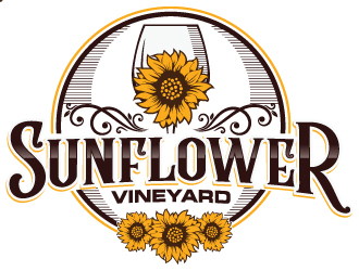 Sunflower Vineyard logo design by LucidSketch