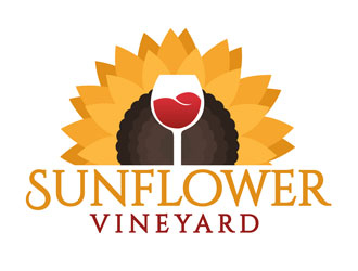 Sunflower Vineyard logo design by LogoInvent