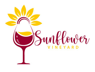Sunflower Vineyard logo design by LogoInvent