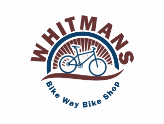 Whitmans Bike Way Bike Shop logo design by up2date