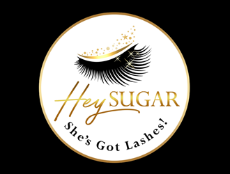 HEY SUGAR with tag line Shes Got Lashes! logo design by ingepro