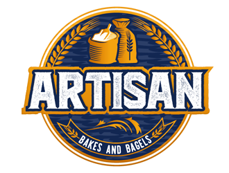 Artisan Bakes, Bagels and Pizza logo design by megalogos