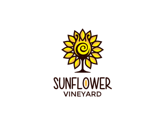 Sunflower Vineyard logo design by ramapea