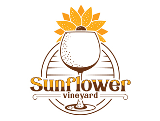 Sunflower Vineyard logo design by dasigns