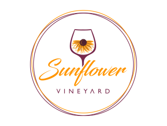 Sunflower Vineyard logo design by Gopil