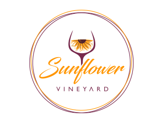 Sunflower Vineyard logo design by Gopil