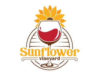 Sunflower Vineyard logo design by dasigns
