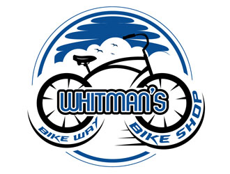 Whitmans Bike Way Bike Shop logo design by DreamLogoDesign