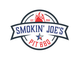 Smokin Joes Pit BBQ logo design by Garmos