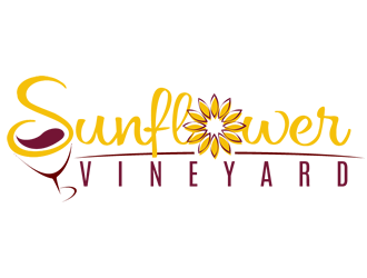 Sunflower Vineyard logo design by Coolwanz