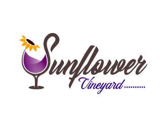 Sunflower Vineyard logo design by Pram