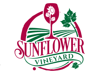 Sunflower Vineyard logo design by jaize
