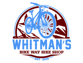 Whitmans Bike Way Bike Shop logo design by LucidSketch