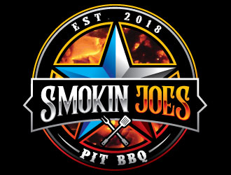 Smokin Joes Pit BBQ logo design by REDCROW