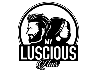 My Luscious Hair logo design by DreamLogoDesign