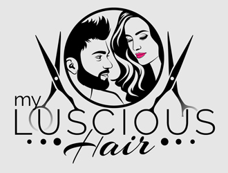 My Luscious Hair logo design by DreamLogoDesign