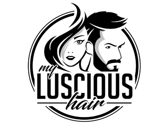 My Luscious Hair logo design by DreamLogoDesign